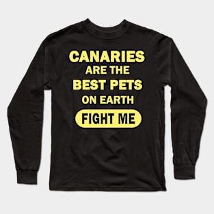 Canary bird pet men boys bird Long Sleeve T-Shirt